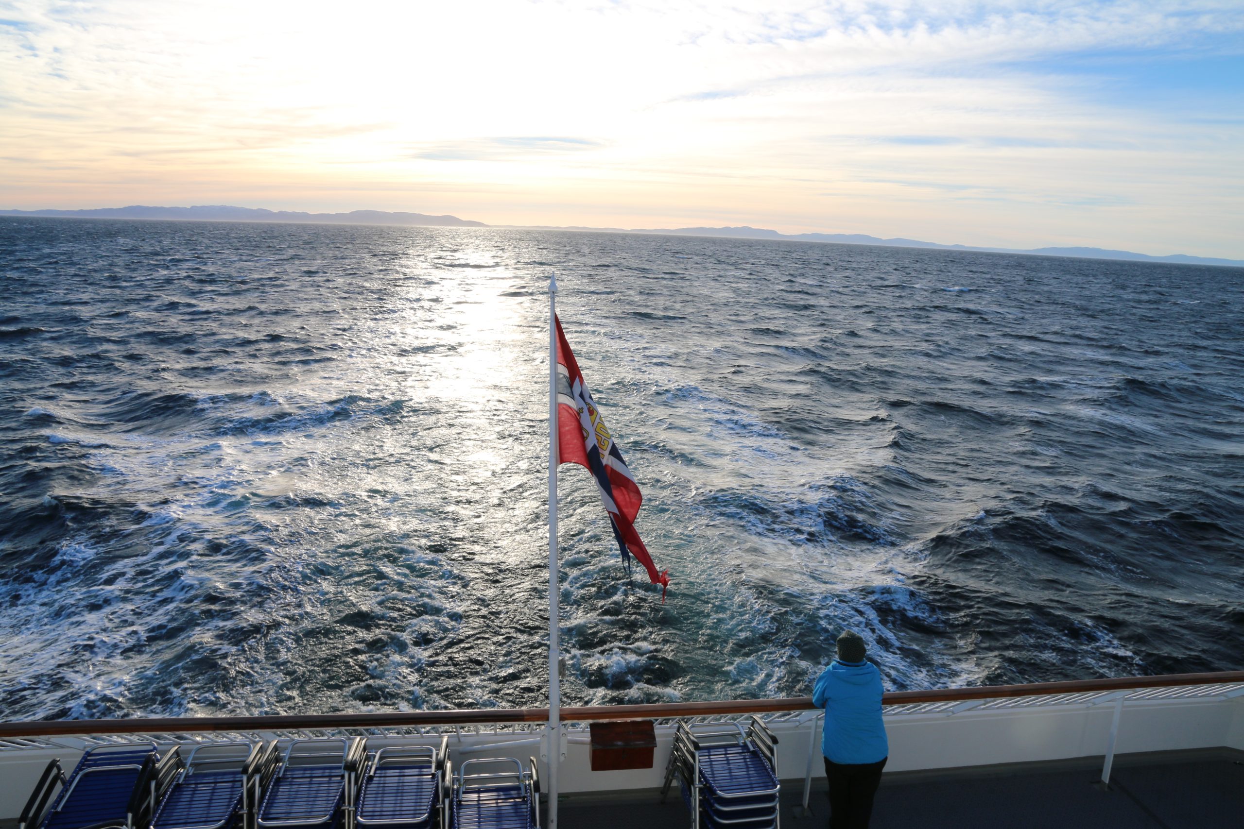 Ausblick Heck Hurtigruten Postschiff